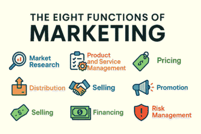What Are the Eight Functions of Marketing? Explained with Real-Life Examples